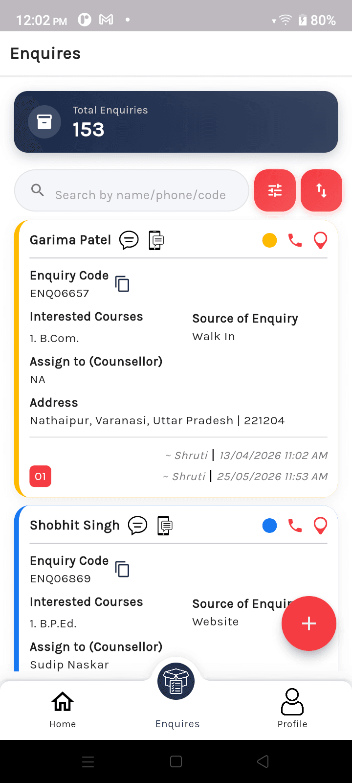 IMROS mobile — parent communication